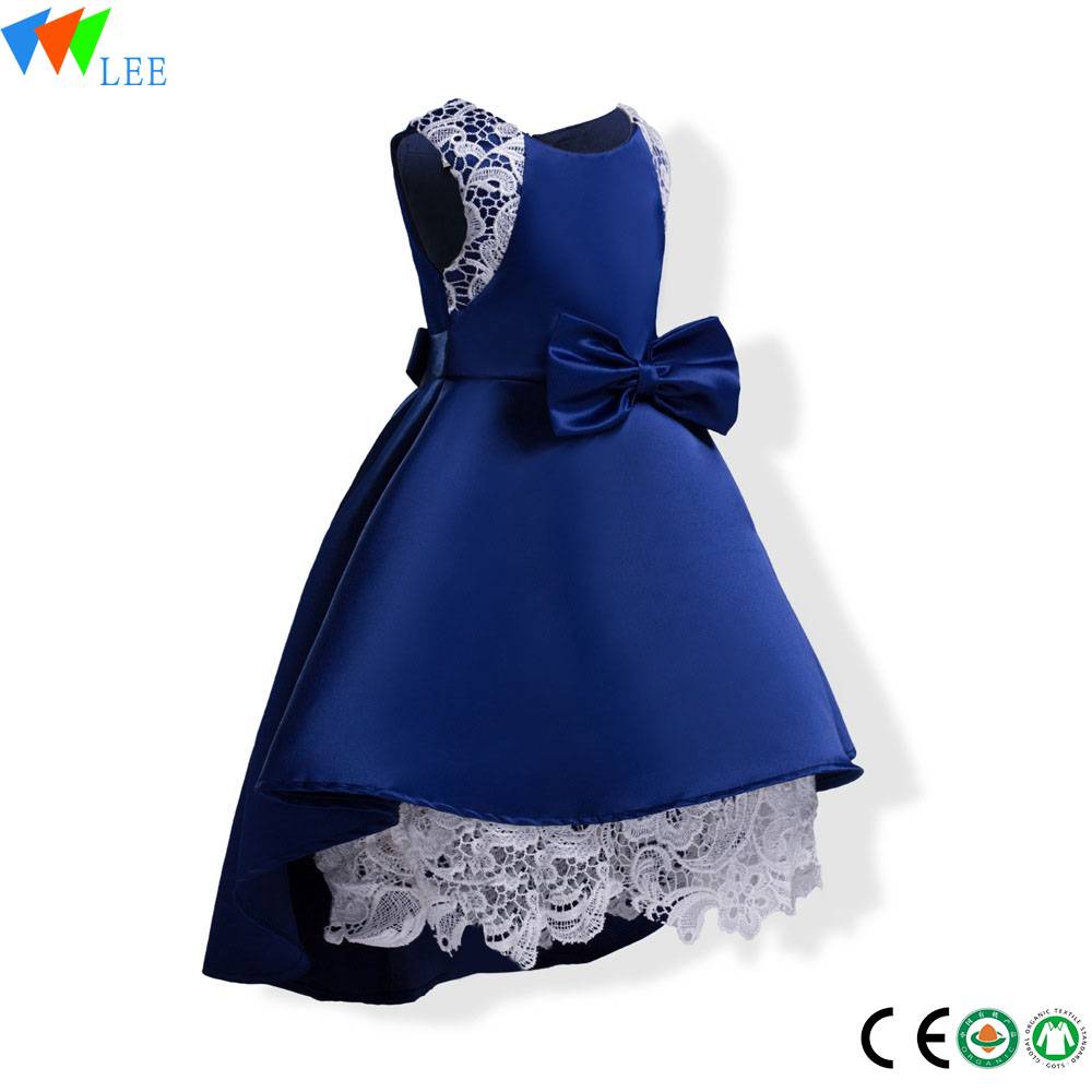 High quality Kids clothing children 1-6 Years old baby Girl Dress Design long tail party Puffy Dress