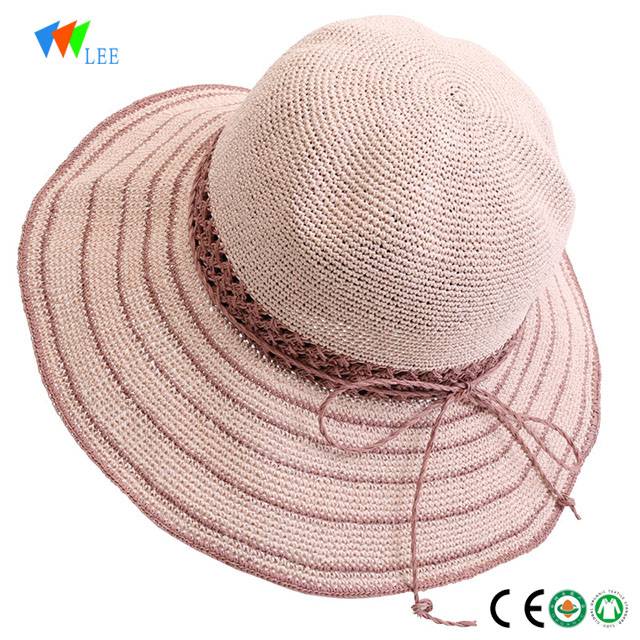 women wholesale new design handmaking summer beach straw hat