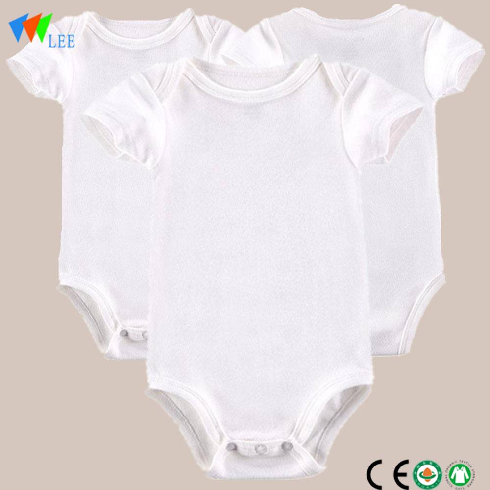 china manufacture baby clothes organicl cotton plain onesie newborn baby romper