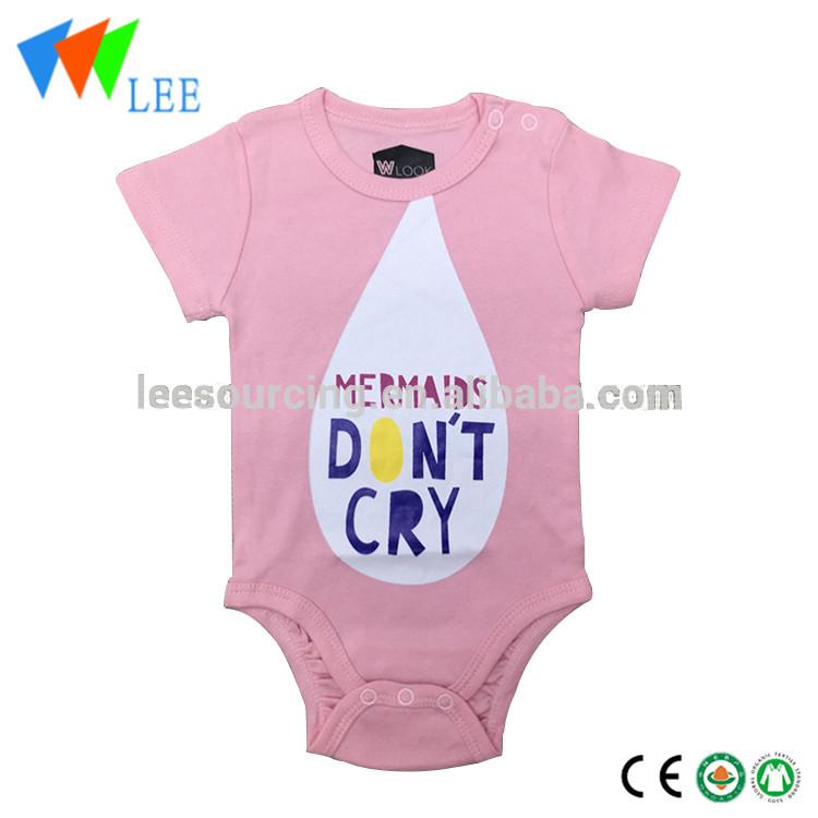 Wholesale high quality pink girl baby bodysuits