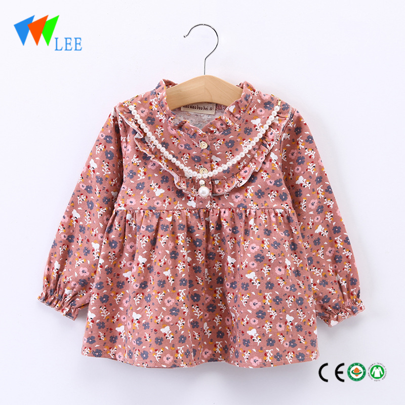 China Factory for Boutique Fall Denim Pant - Spring style full flower printing cotton dress girl – LeeSourcing