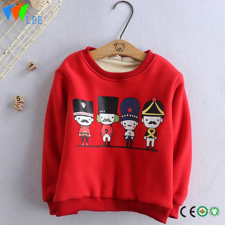 Reasonable price for Woven Shorts - 100% cotton kids long sleeve t shirt fleece round collar print lovely fancy – LeeSourcing