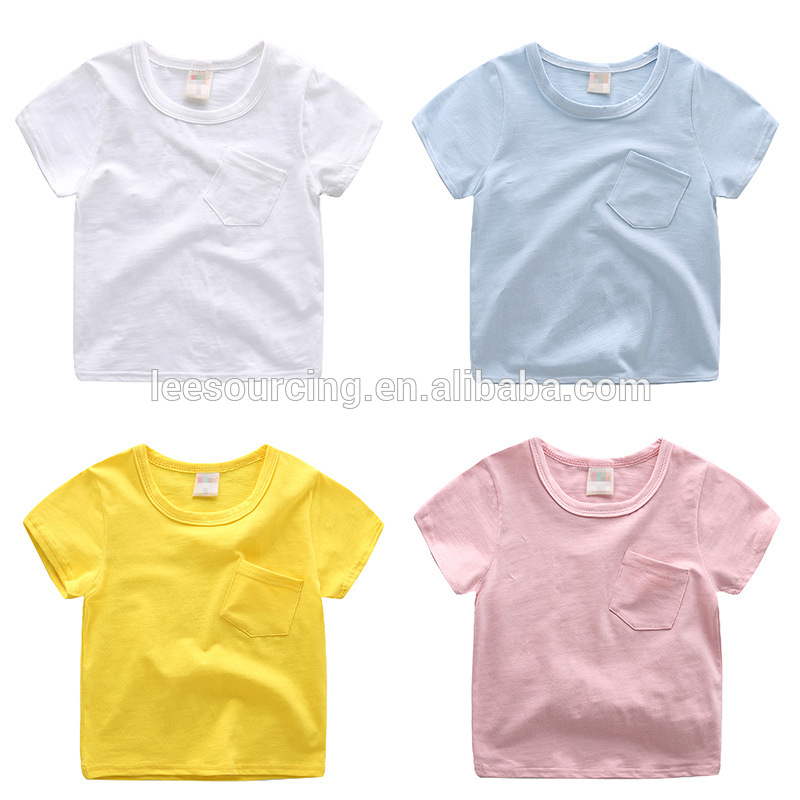 Wholesale free design good quality pure color baby girl t-shirt demonstration