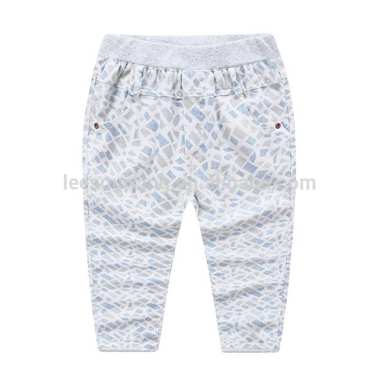 Wholesale summer kids printed trouser cotton new pants design for boy
