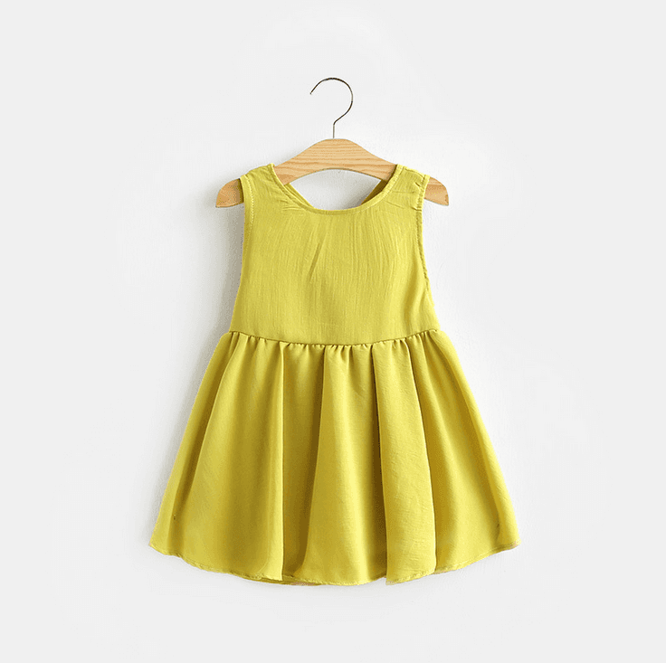 2017 Summer Kids frock princess baby party dress with bow-knot