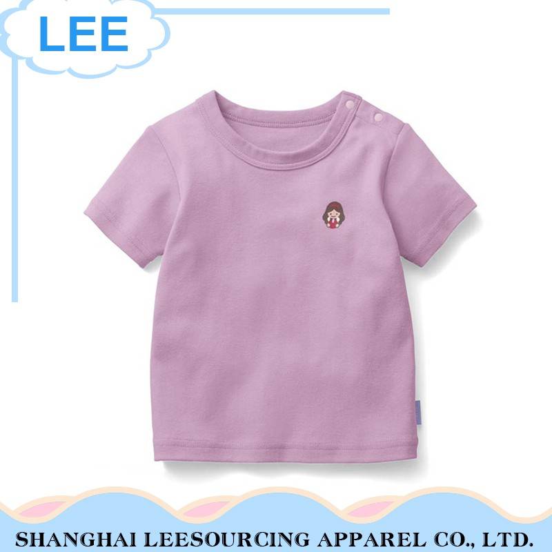 OEM custom infant toddler kids plain 100% cotton baby t shirts wholesale