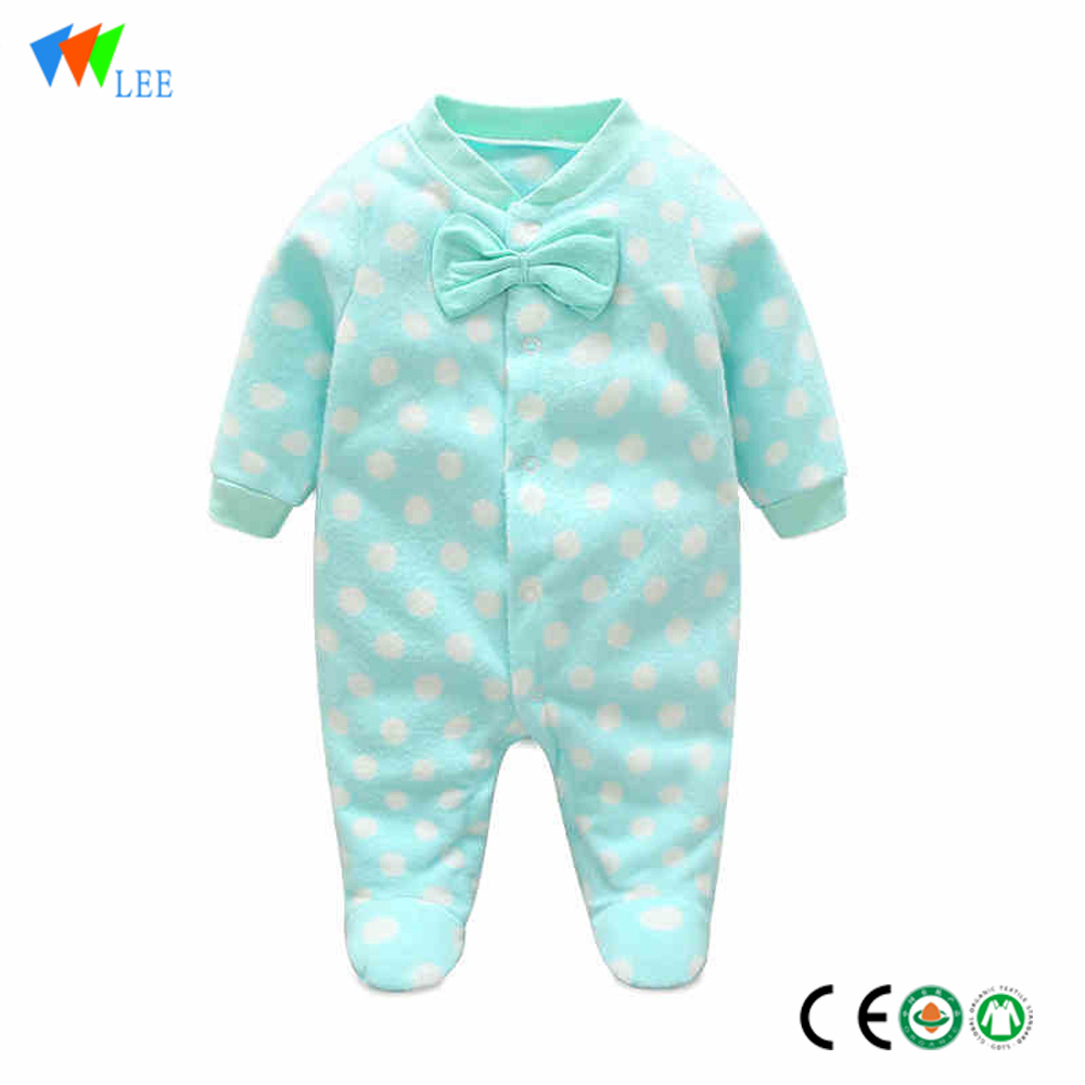 wholesale winter New fashion green cotton long-sleeve suitable thickness baby body romper