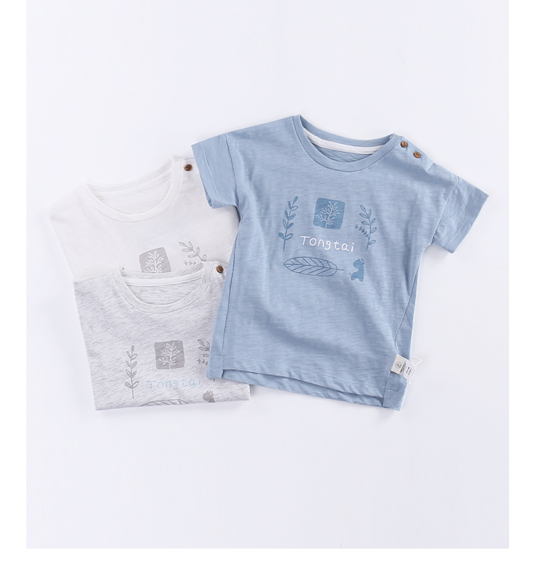 Fashion boy's new cotton campaign T-shirts with custom logo and design printed in front