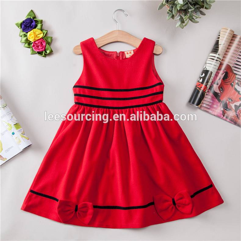 Wholesale solid color sleeveless girls children latest dress style
