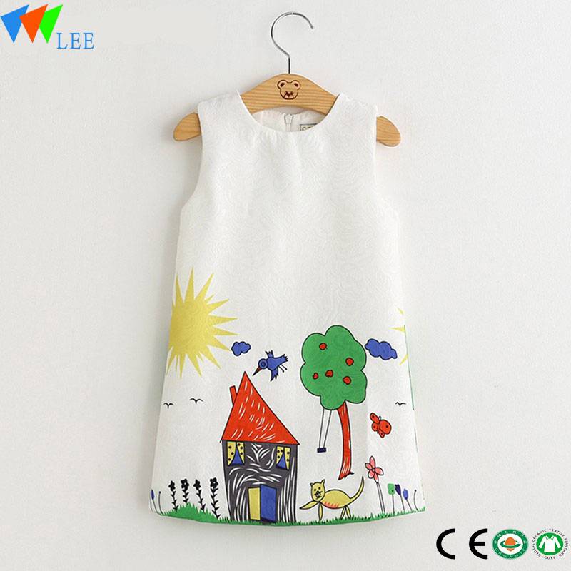 China Summer Fashion Simple baby dress New Style Fancy Kids Dress For Girl