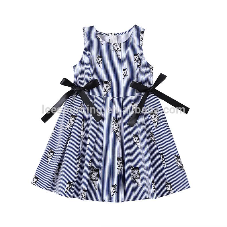 Butterfly Girl Ruffle Dress Girl boutique dress Children print cotton dress