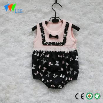 manufacturer direct lovely baby sleeveless onesie bodysuit infants toddlers print rompers