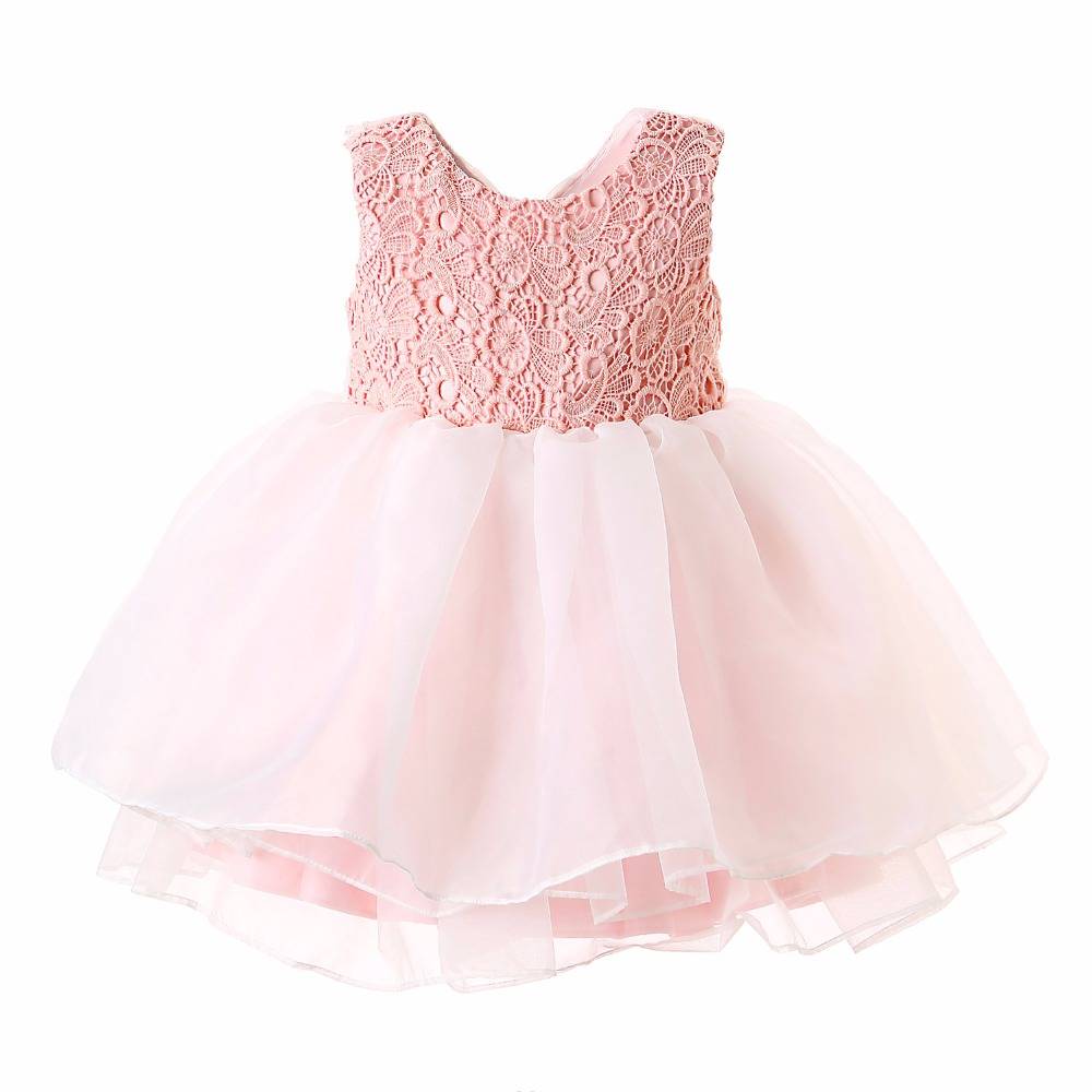 New model baby casual clothes sleeveless formal party bow A-line kids dress