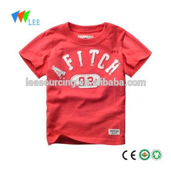 Western style kids cotton baby design t shirt for boys wholesale