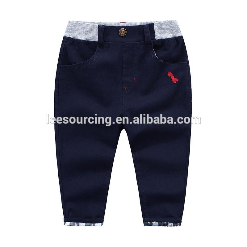 Fashion spring cotton casual solid color children pants