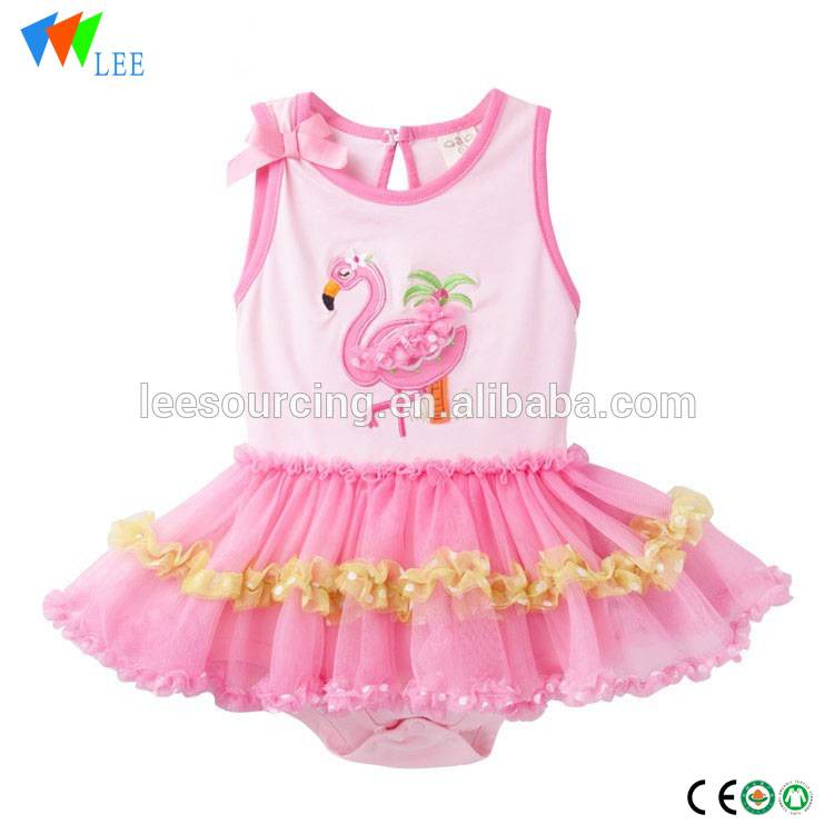 baby girl princess tulle dress children summer cotton romper dress