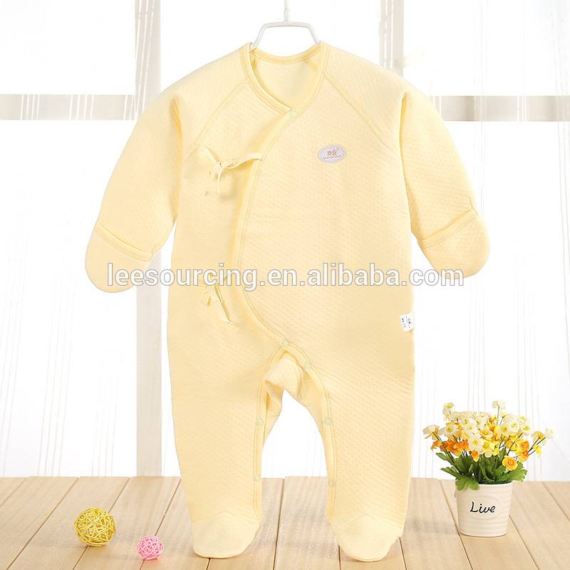 Wholesale clothing baby one piece footed cotton infant and toddler rompers