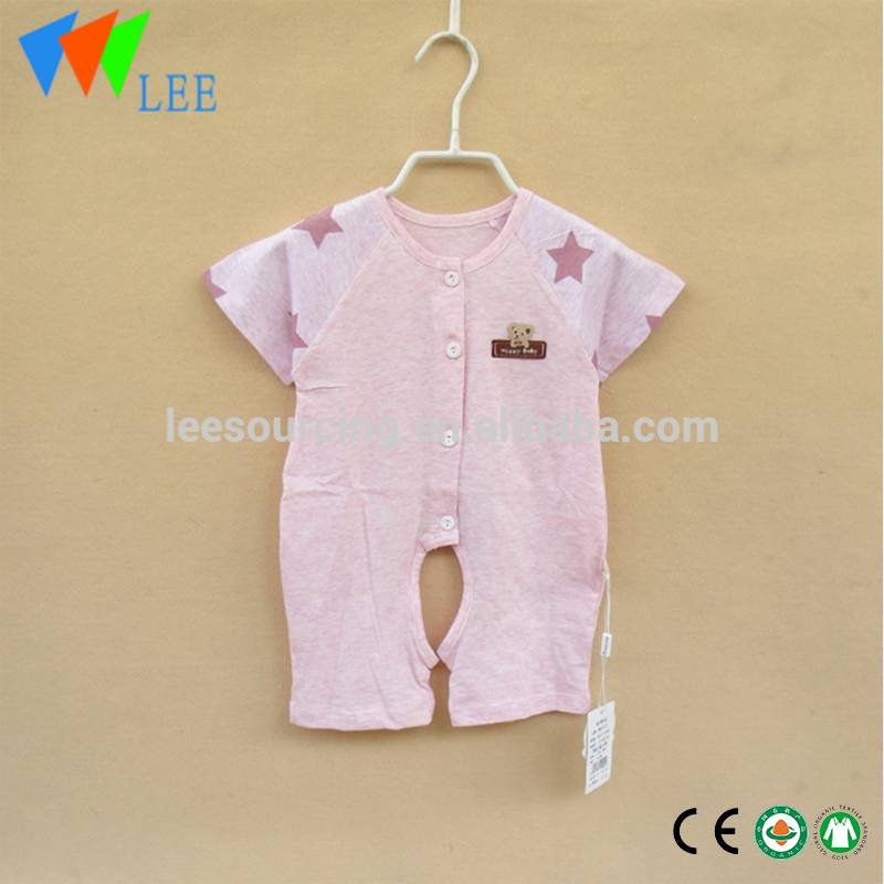 Wholesale summer striped girls baby rompers cotton clothing