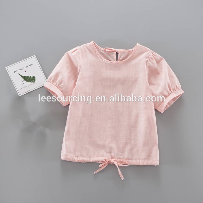 Wholesale baby girl blank plain cotton t shirt