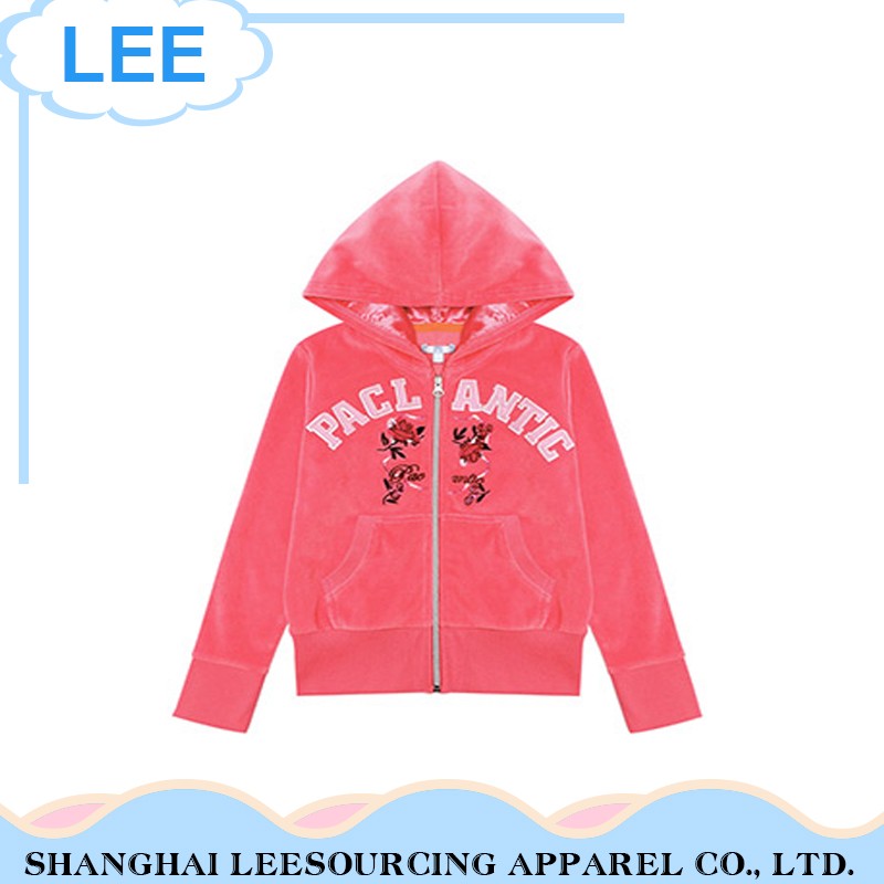 Kina dobavljač Custom Logo ispis Crvena Djeca Djevojka traper jakne