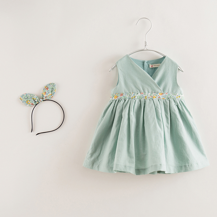 Latest Designs Dress Solid Color Fancy Dresses For Baby Girl