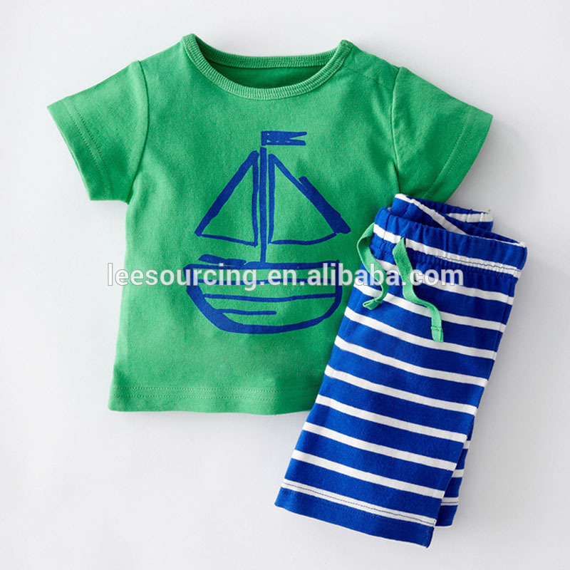 Excellent quality Little Girl Dress Puffy - Baby boy two piece set outfit custom printing t shirts and shorts – LeeSourcing