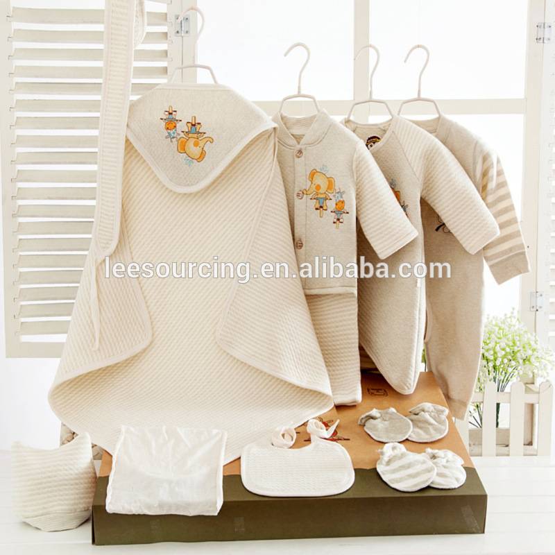 Висококачествен органичен памук дрехи новородено бебе набор подарък