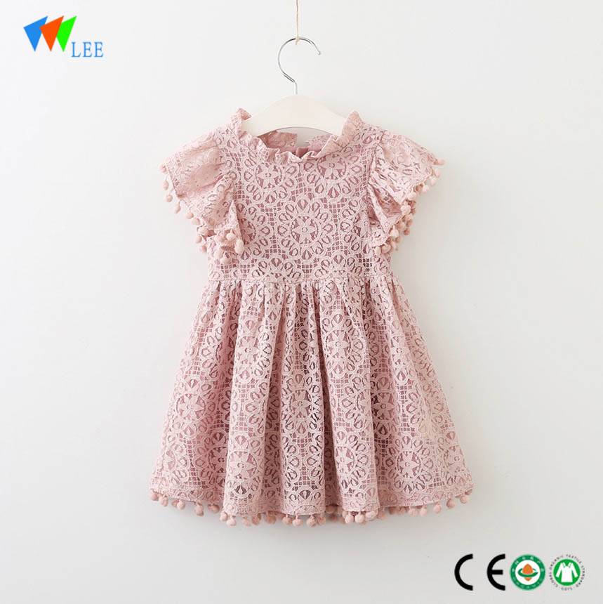 Горещи продажба нов дизайн памучни деца рокля бебе рокля момичета на едро