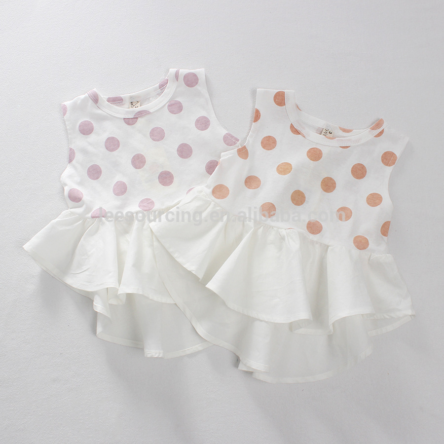 Wholesale summer cotton printing baby girl shirt dress