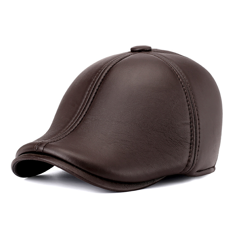 2018 winter wholesale personalized leather warn  baseball cap