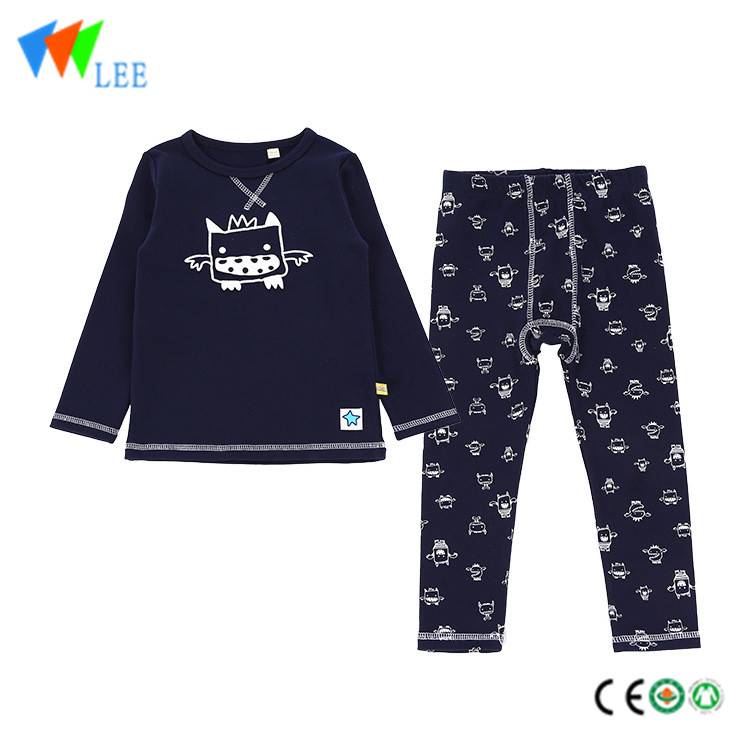 dítěte boutique sleep wear childrens100 bavlněné pyžamo tiskne vzor pyžama módní oblečení set