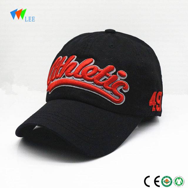 new design cotton embroidery baseball cap manufacturer