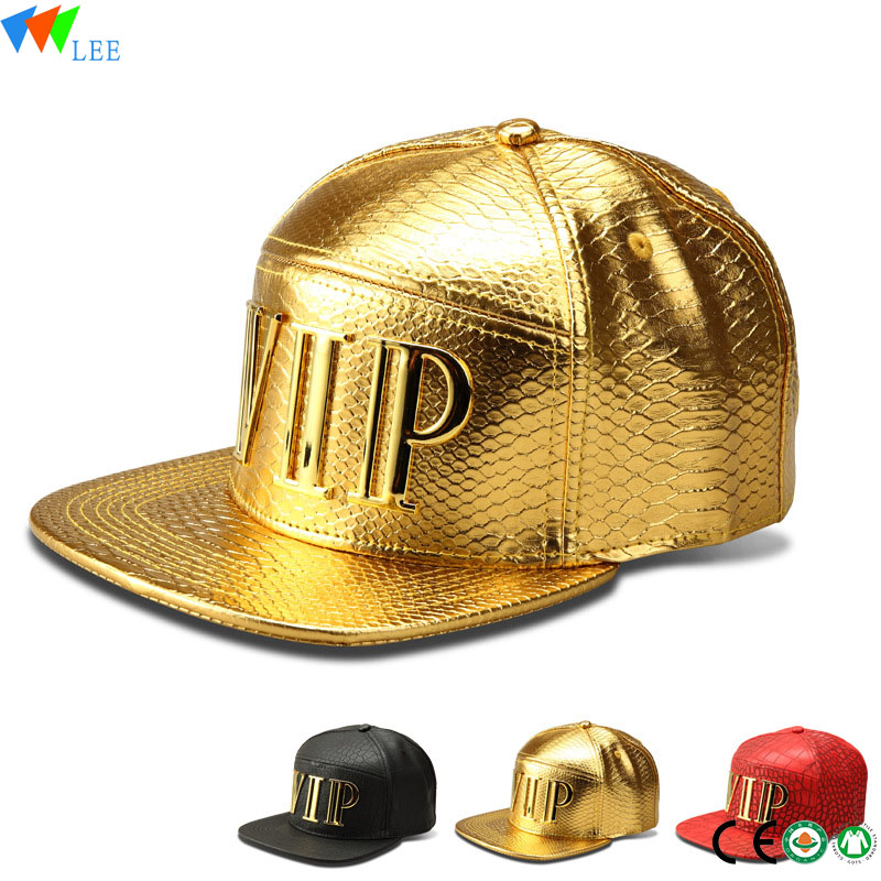 Wholesale latest spring and autumn men's hip hop leather flat hat leather baseball cap