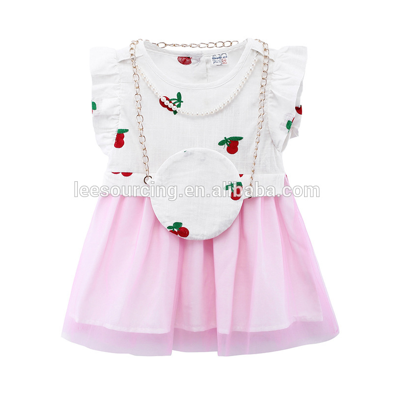 Desain fashion ruffle dress gadis kecil gadis remaja bayi perempuan berpakaian