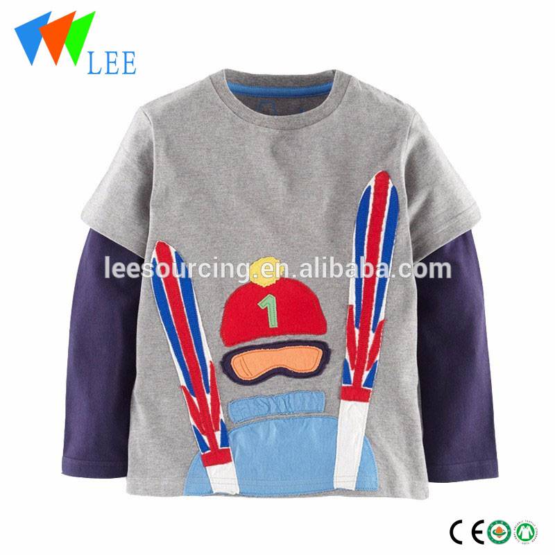 O-neck long sleeve t shirt for boys clothes baby children's clothing kids custom t shirt printing