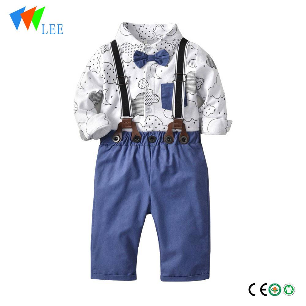 factory low price Boys Pants Elastic Waist - Children's robes suits baby clothing set children's even out of service male pants baby – LeeSourcing