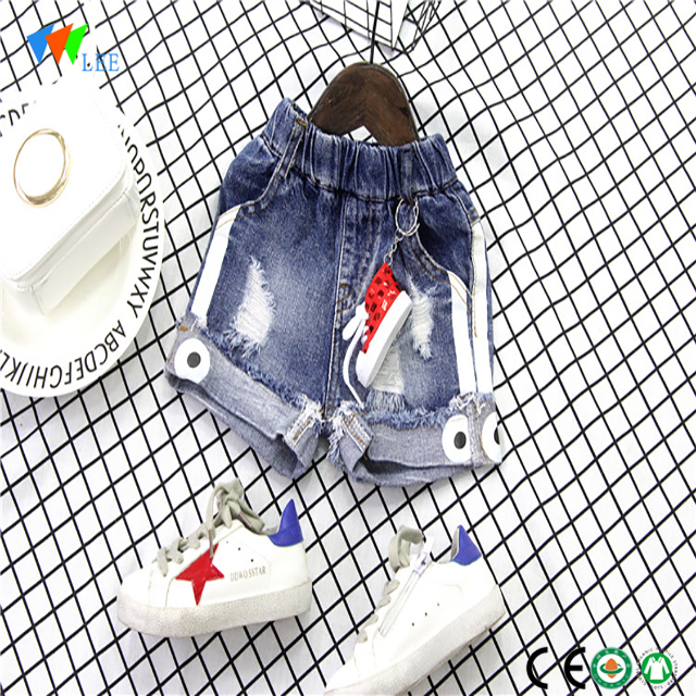 engros Kina produksjon fashion design sommer jeans vakre jenter babyen enkle shorts utskrift