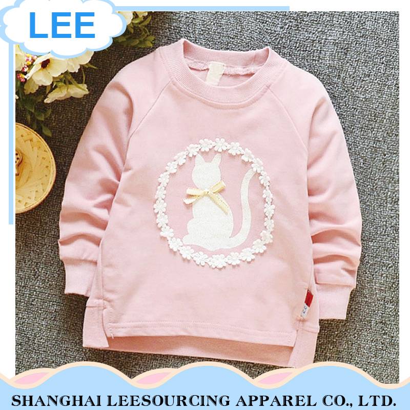 Wholesale Childrens Tights - Custom Cotton Long Sleeve Sweet Kids Beautiful Printed Girls T shirt – LeeSourcing