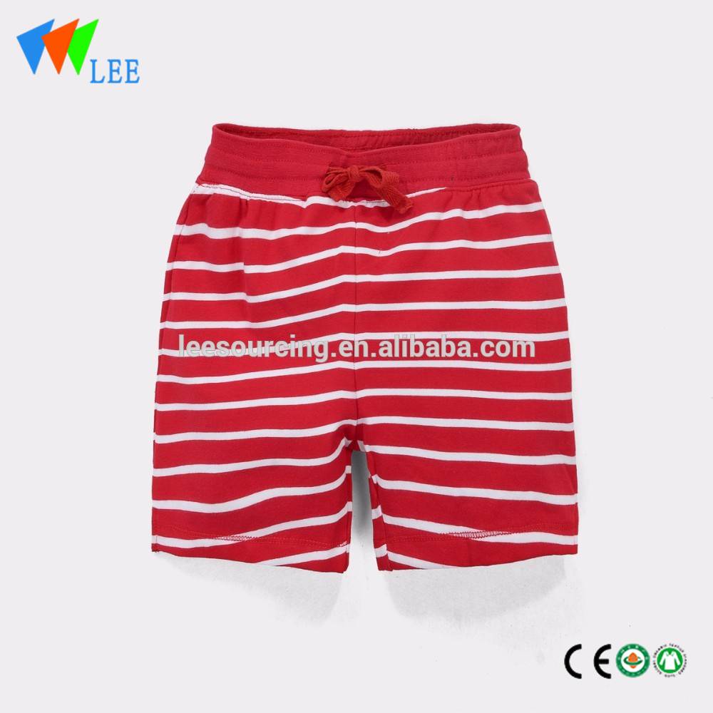 boy summer stripe cotton beach shorts