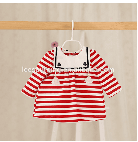 Discountable price 100% Cotton Kids Blouse - Spring style striped casual style girls short one piece dress – LeeSourcing