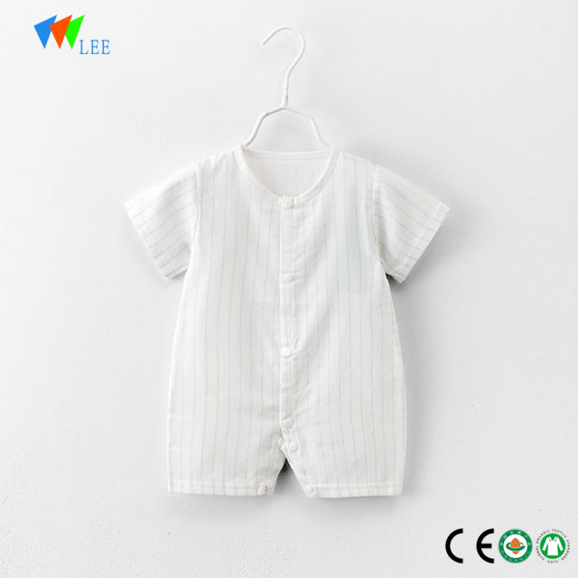 wholesale fashion sleeve 100% cotton plain baby clothes romper