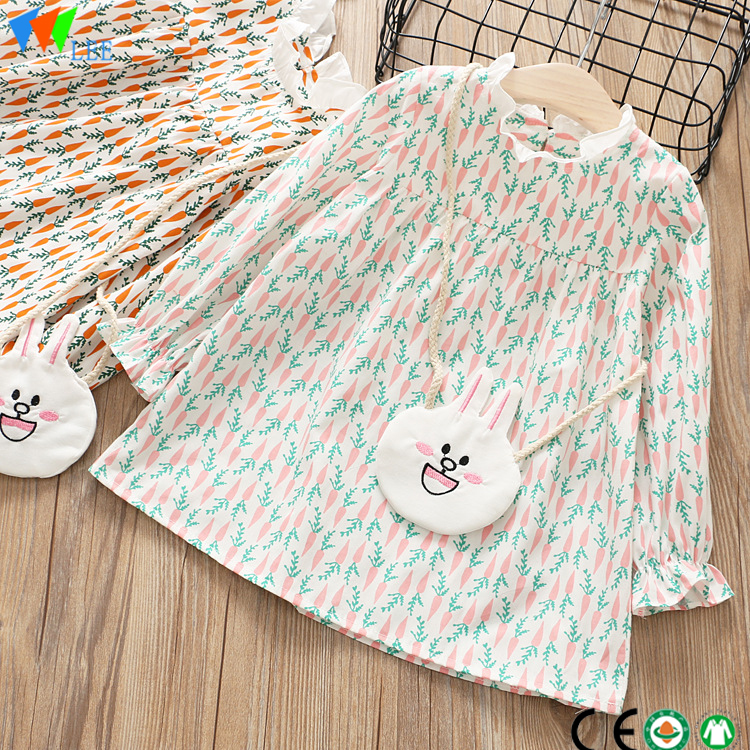 wholesales new style kids summer dress long sleeve baby girl dress patterns