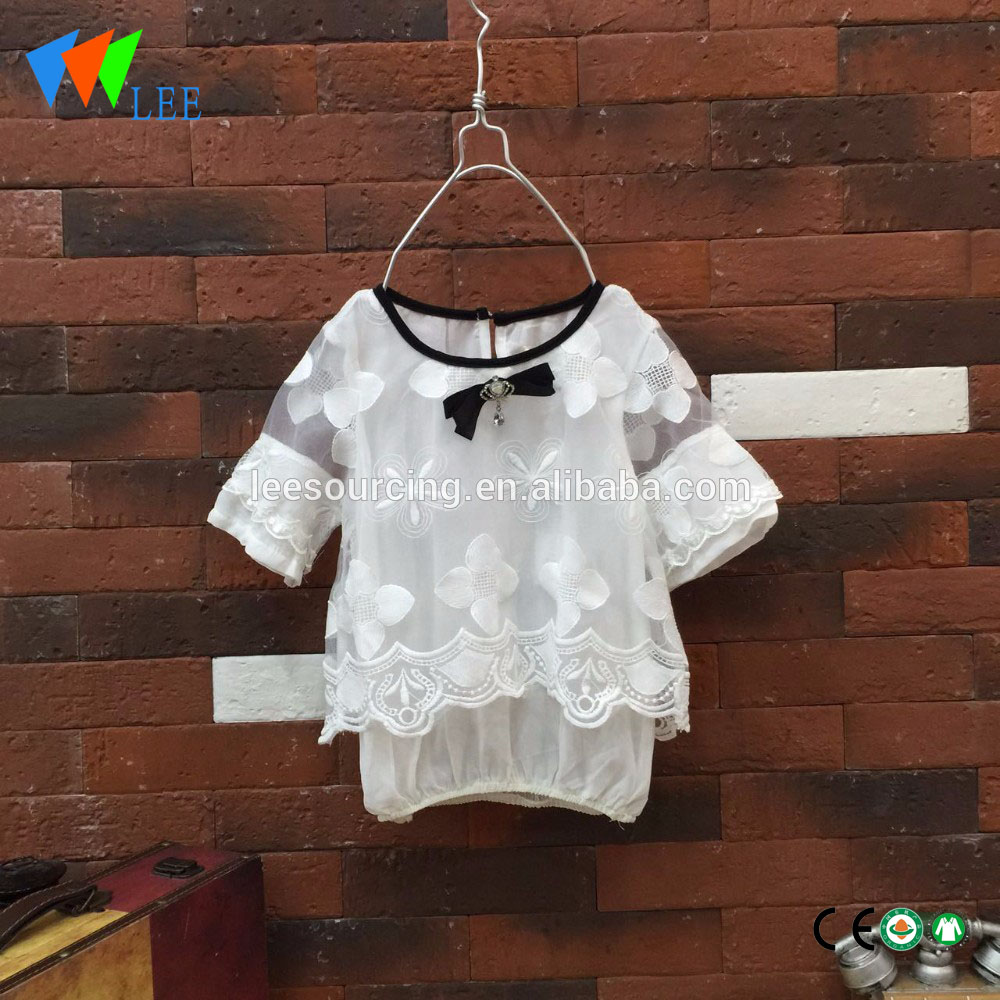 High Quality Boys Duck Down Coat - Wholesale summer lace kids girl short sleeve t shirts – LeeSourcing