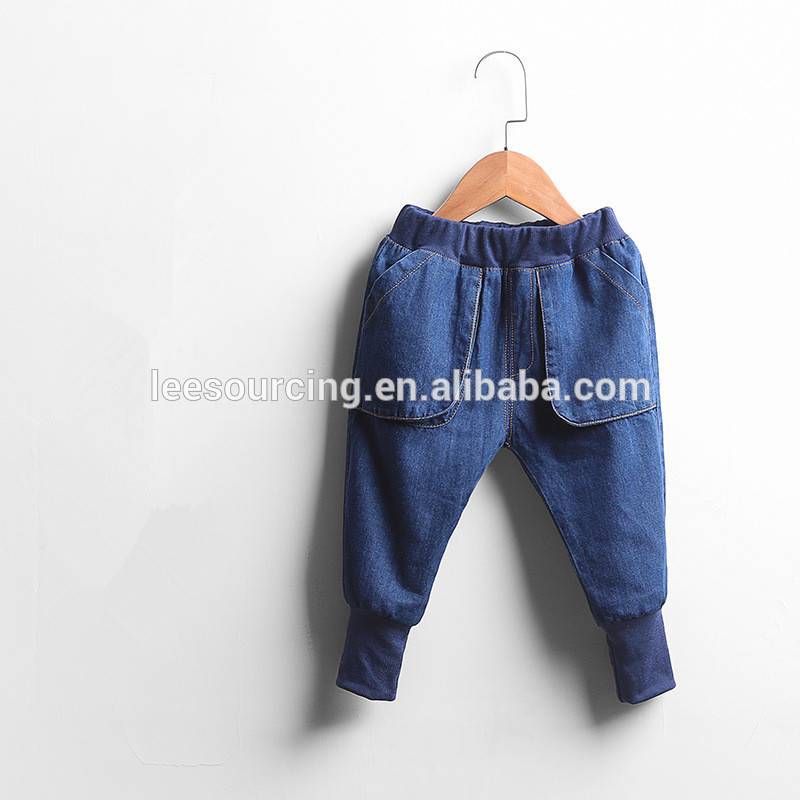 נערי תינוקת בהרמון ג'ינס מכנסיים סיטוניים לילדים