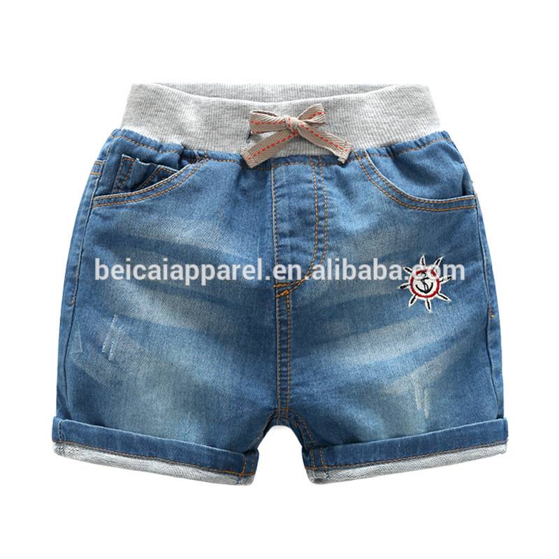 Wholesale summer new style soft jeans casual boys kids shorts