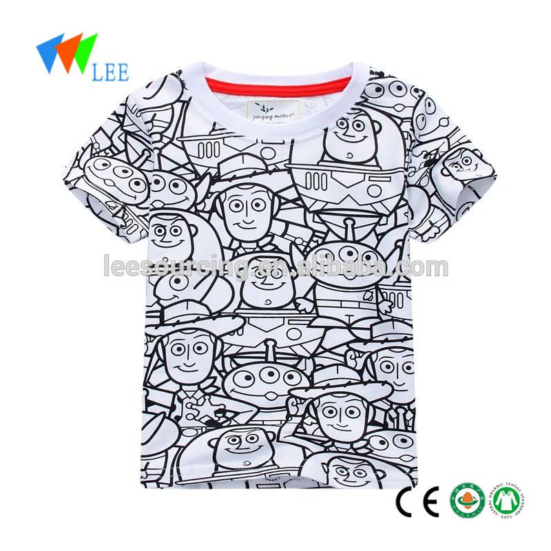 New design 100% cotton boys kids t-shirt wholesale