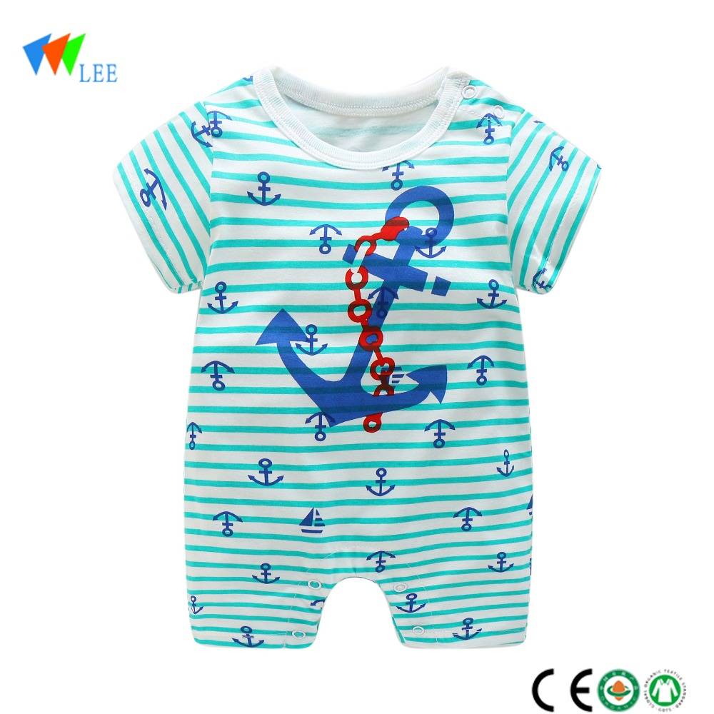 нова мода Китай производство бебешки дрехи 100% органичен памук обикновен onesie новородено бебе деца едро гащеризон