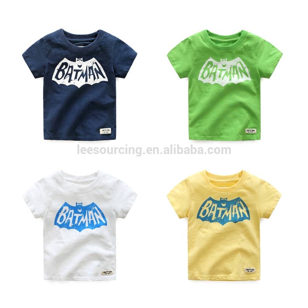 Wholesales summer cotton printing boys baby kids cartoon t-shirts