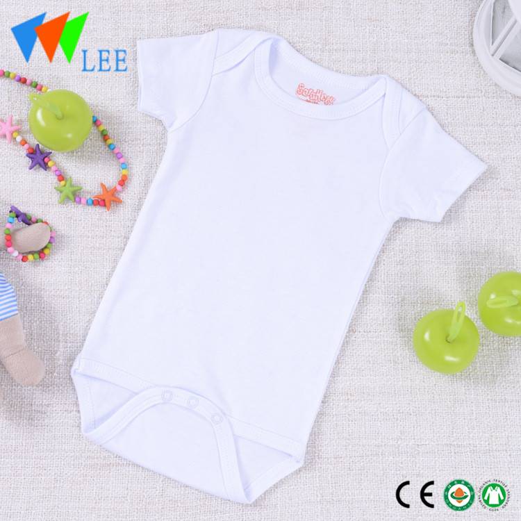 Well-designed Boutique Short Pants - Wholesale Baby Cotton Romper Short Sleeve Plain Baby Onesie – LeeSourcing