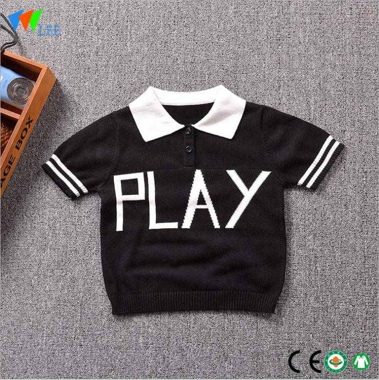 Fashionable embroidery baby kids polo t-shirt